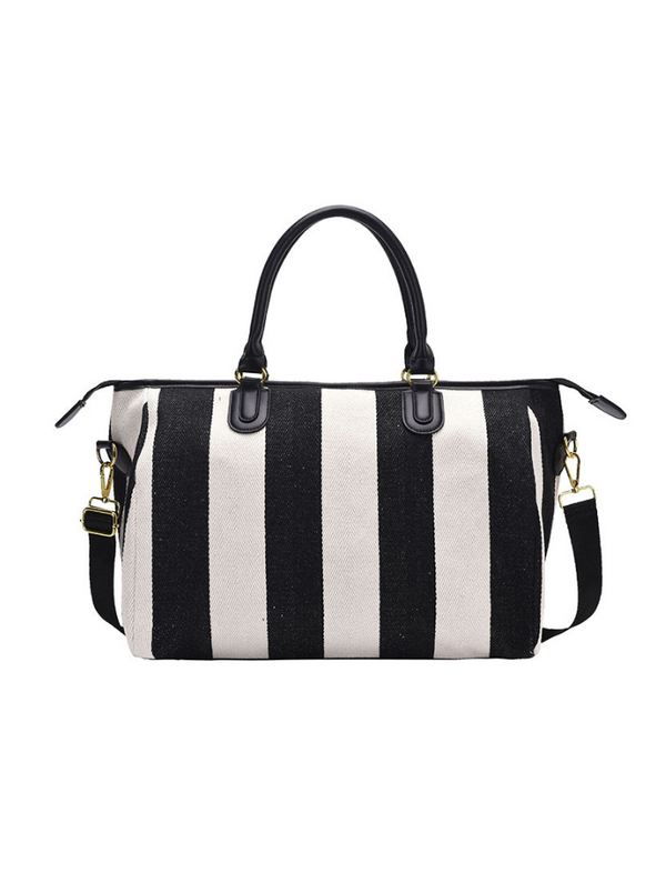 Bolso Rayas Blanco y Negro Ref. 1209
