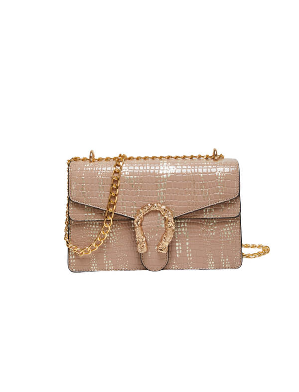 Bolso Efecto Reptil Khaki  Ref. 1262