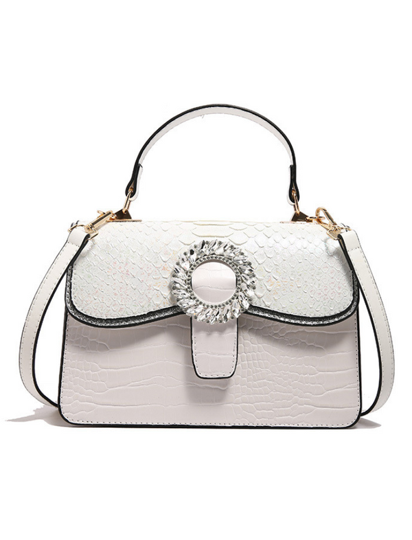 Bolso Elegante Texturizado Blanco Ref. 1272