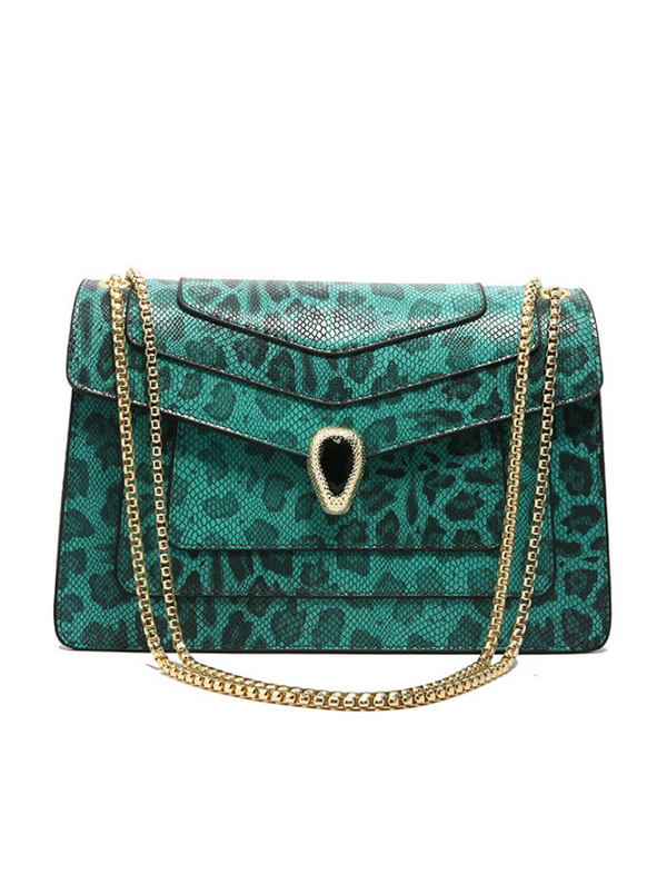 Bolso Textura Animal Print Verde Ref. 1285