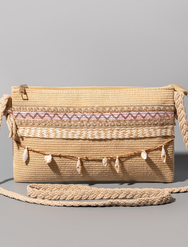 Bolso Playero Tipo Cartera Khaki Ref. 1406