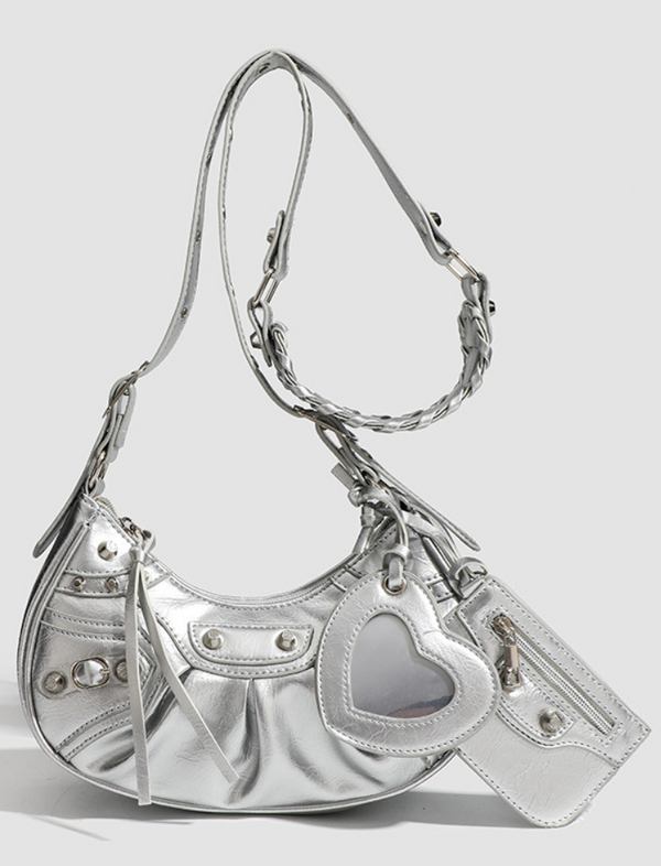 Bolso Moderno Plateado Ref. 1432