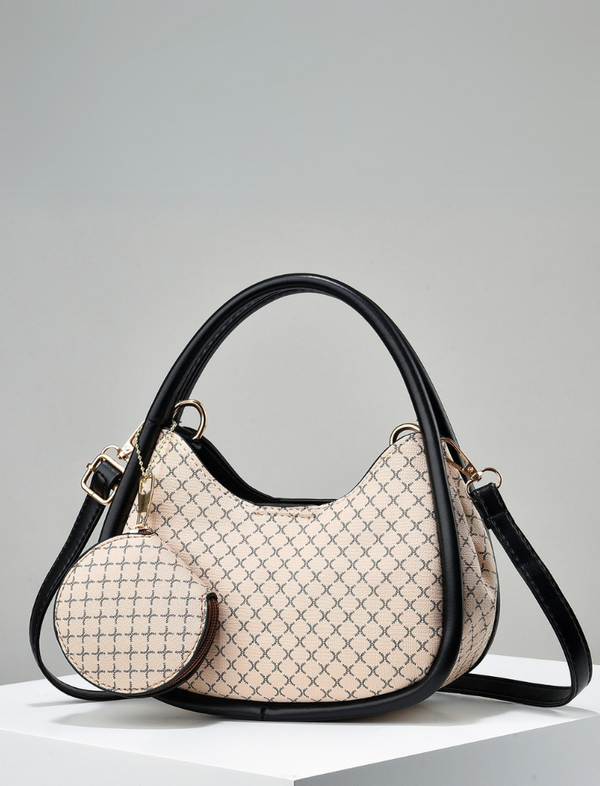 Bolso Hobo Beige/Negro Ref. 1440