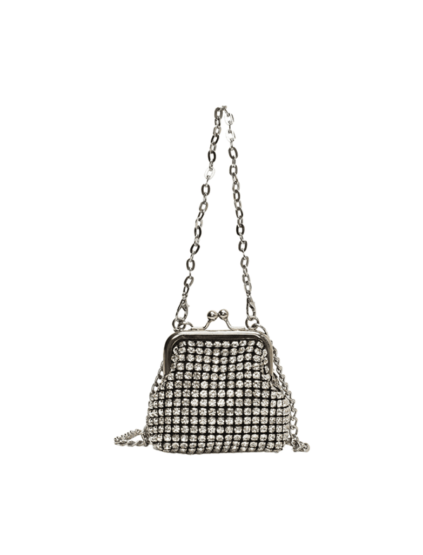 Bolso Mini Glam Plateado Ref. 1542