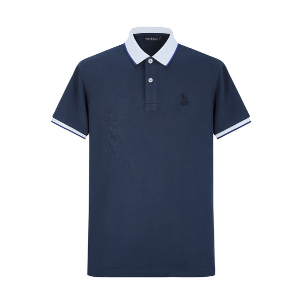 Camiseta 22340# Tipo Polo Azul Oscuro Para Hombre