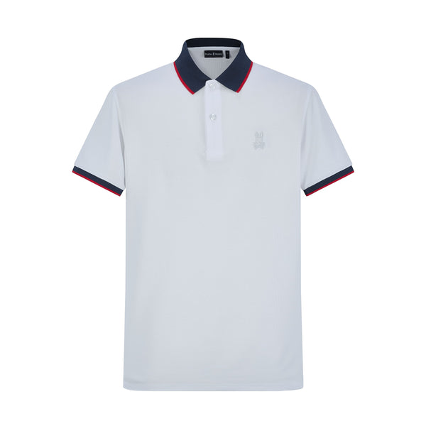 Camiseta 22340# Tipo Polo Blanca Para Hombre