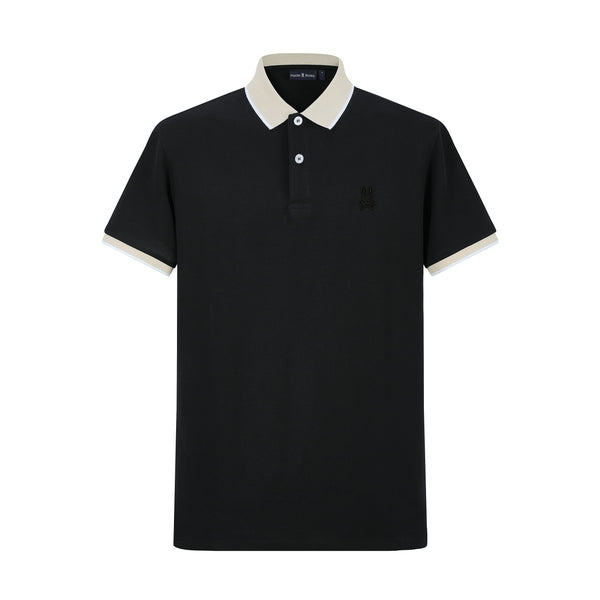 Camiseta 22340# Tipo Polo Negra Para Hombre
