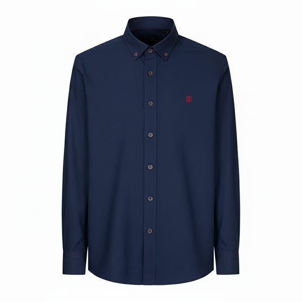 Camisa 50004 Azul Oscuro Manga Larga para Hombre