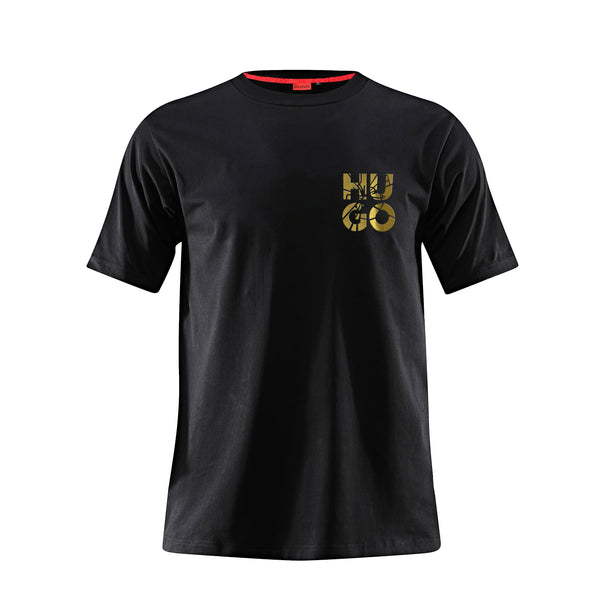 Camiseta 66039 Estampada Negra Para Hombre