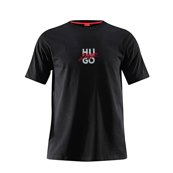 Camiseta 66040 Estampada Negra Para Hombre