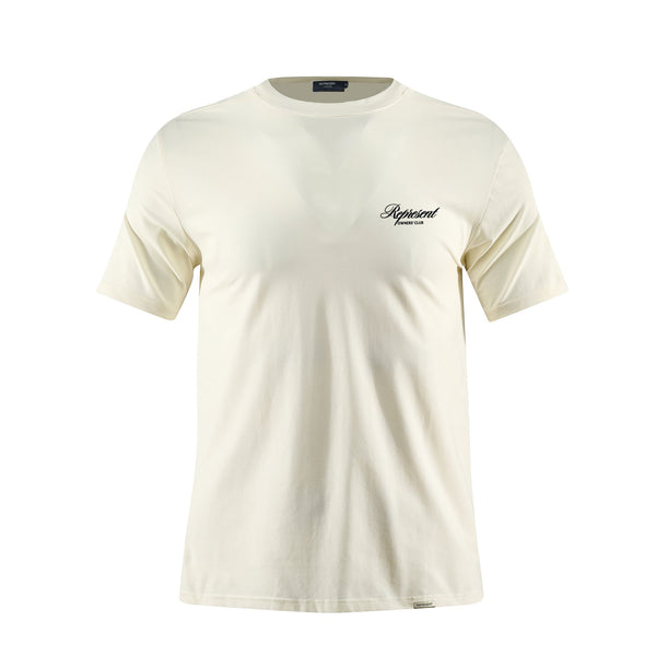 Camiseta 66779 Básica Estampada Crema Para Hombre