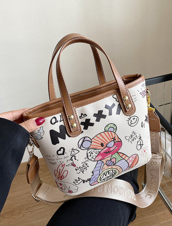 Bolso Estampado Oso Café Ref. 795
