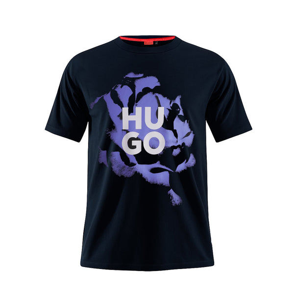Camiseta 786643 Básica Estampada Azul Oscuro Para Hombre