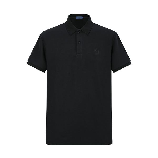 Camiseta 22550# Tipo Polo Negra Para Hombre