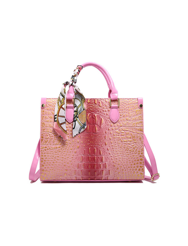 Bolso Croco Rosado Ref. 1308
