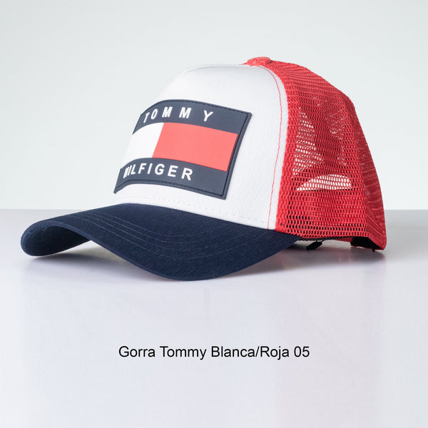 Gorra Tommy Blanca/Roja para hombre