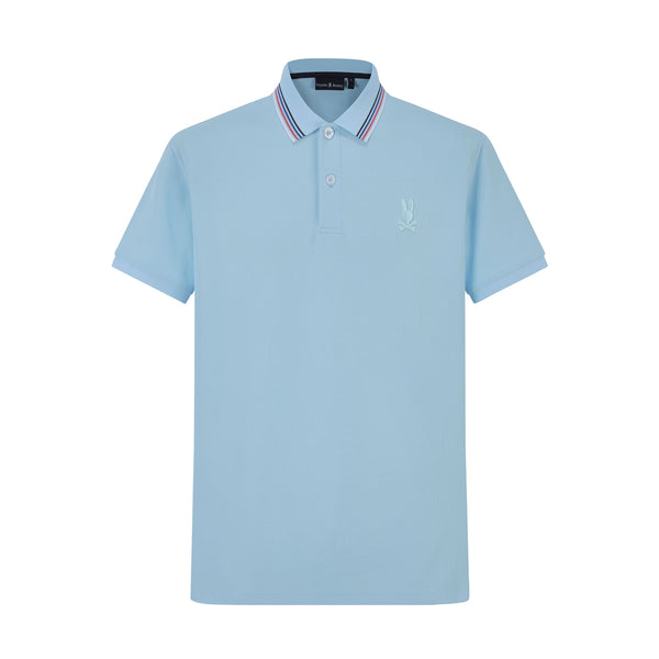 Camiseta 22348# Tipo Polo Azul Para Hombre