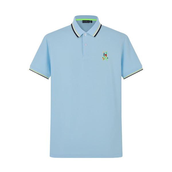 Camiseta 13605# Tipo Polo Azul Para Hombre