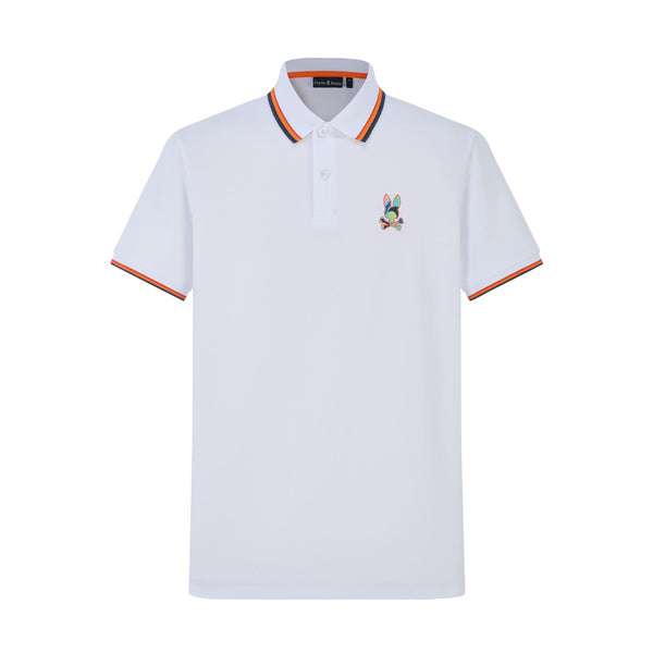 Camiseta 13605# Tipo Polo Blanca Para Hombre
