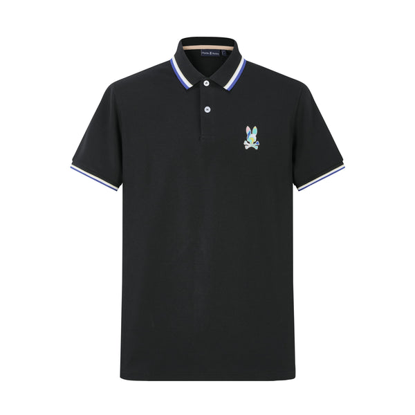 Camiseta 13605# Tipo Polo Negra Para Hombre
