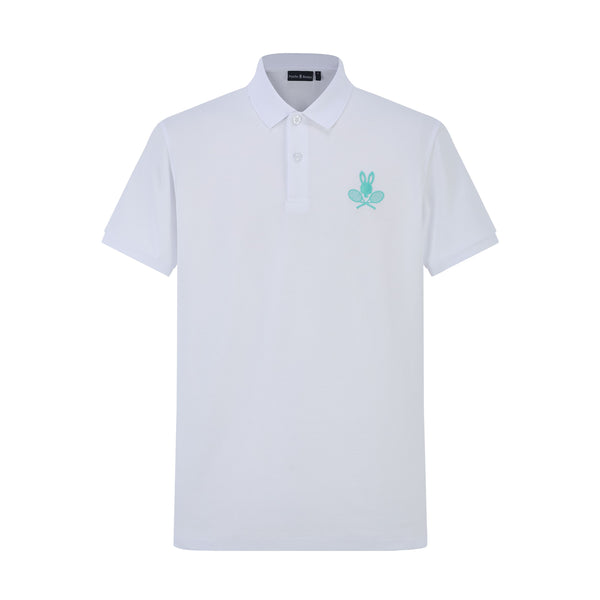Camiseta 22337# Tipo Polo Blanca Para Hombre