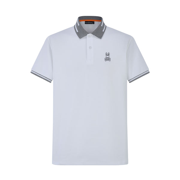 Camiseta 8285-8# Tipo Polo Blanca Para Hombre
