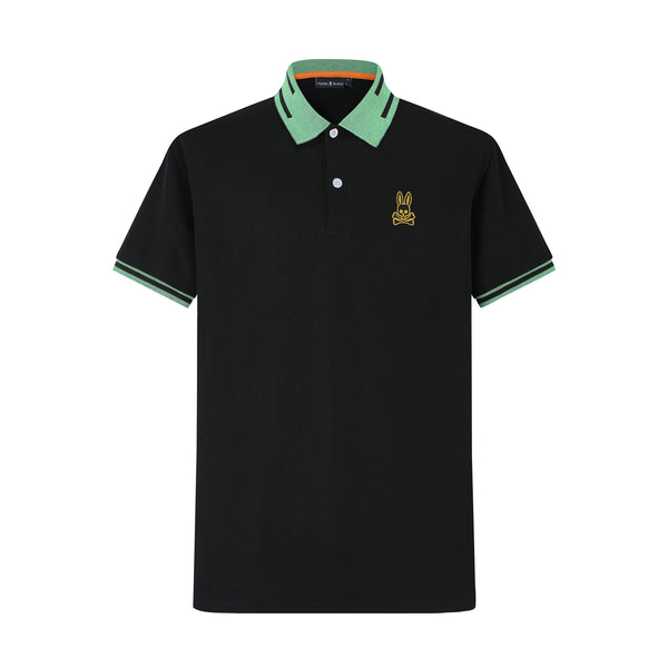 Camiseta 8285-8# Tipo Polo Negra Para Hombre