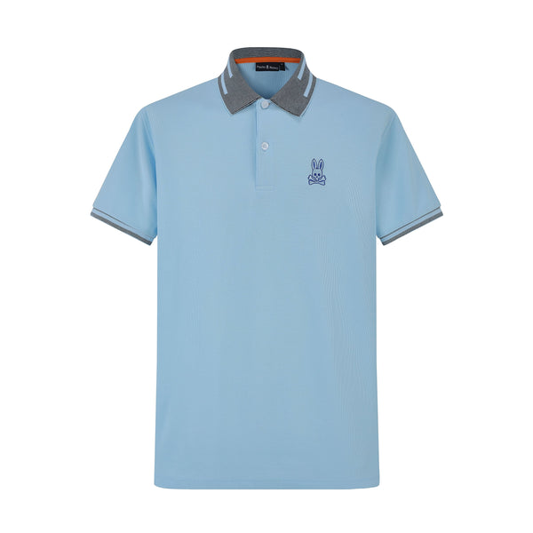 Camiseta 8285-8# Tipo Polo Azul Para Hombre