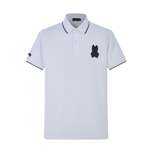 Camiseta 8284-8# Tipo Polo Blanca Para Hombre