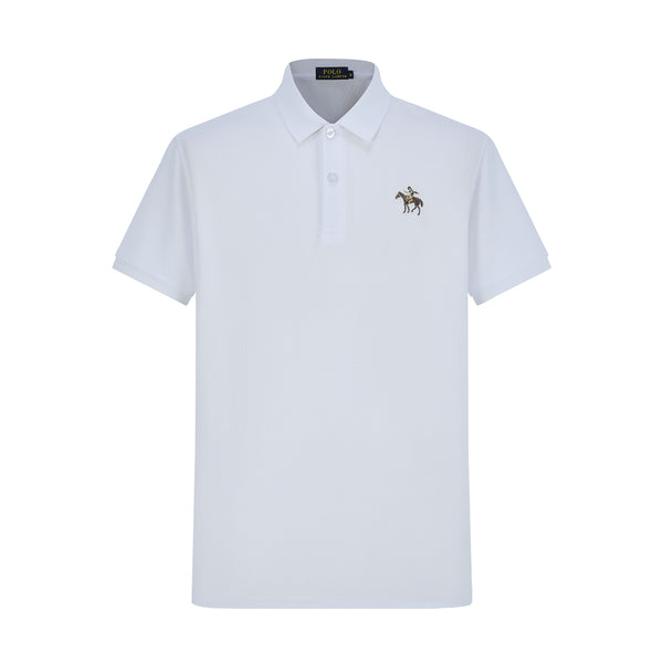 Camiseta 13614# Tipo Polo Blanca Para Hombre