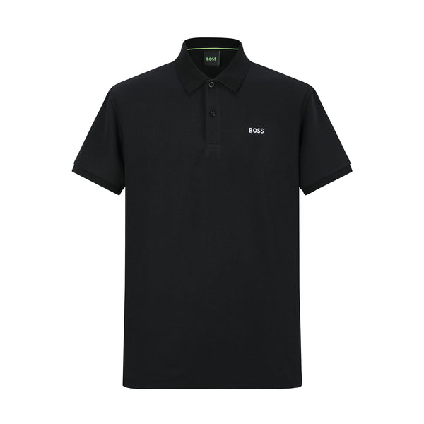Camiseta BO212# Tipo Polo Negra Para Hombre