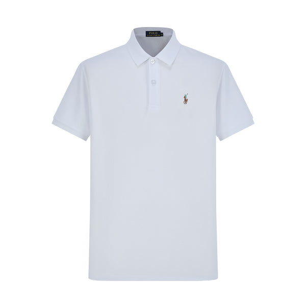 Camiseta 22553# Tipo Polo Blanca Para Hombre
