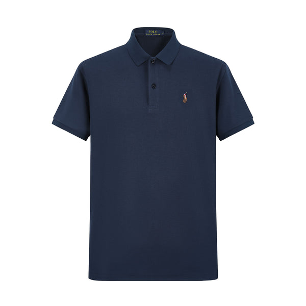 Camiseta 22553# Tipo Polo Azul Oscuro Para Hombre