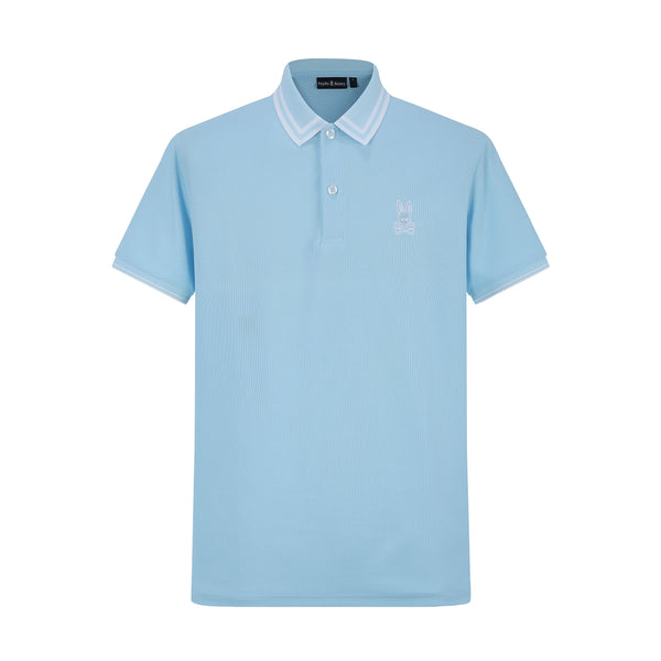 Camiseta 22361# Tipo Polo Azul Para Hombre