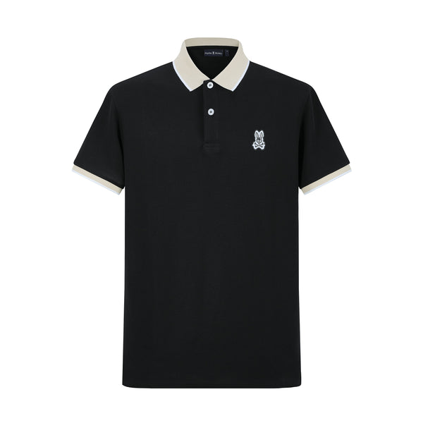 Camiseta 22377# Tipo Polo Negra Para Hombre