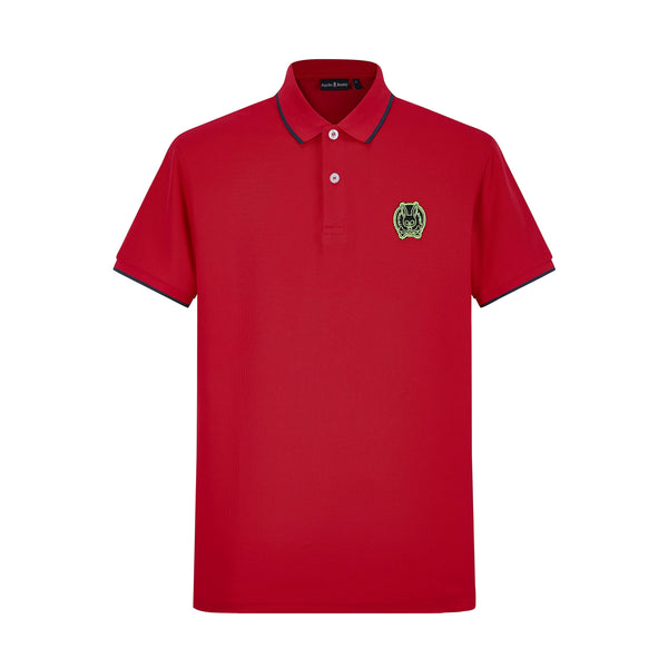 Camiseta 22369# Tipo Polo Roja Para Hombre