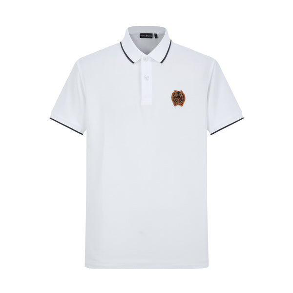 Camiseta 22369# Tipo Polo Blanca Para Hombre