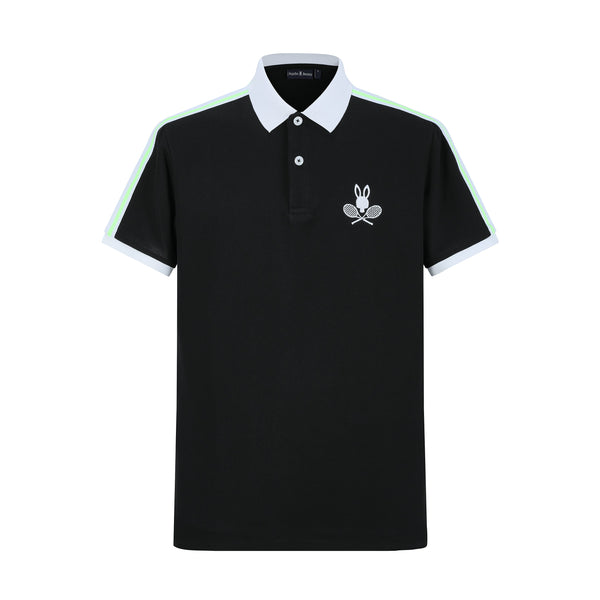 Camiseta 22363# Tipo Polo Negra Para Hombre