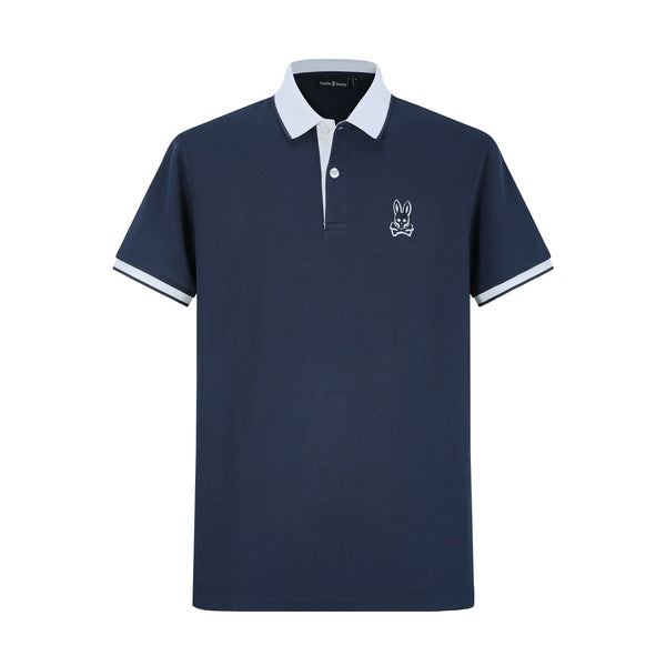 Camiseta 22368# Tipo Polo Azul Oscuro Para Hombre