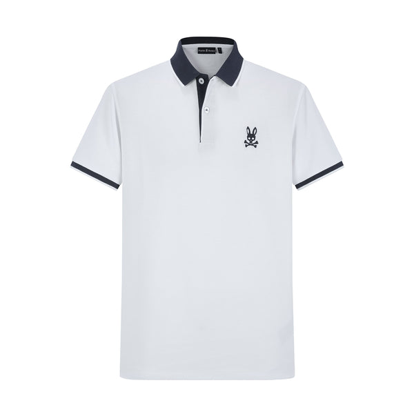 Camiseta 22368# Tipo Polo Blanca Para Hombre