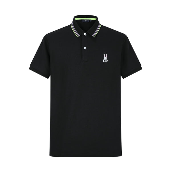 Camiseta 22370 Tipo Polo Negra Para Hombre