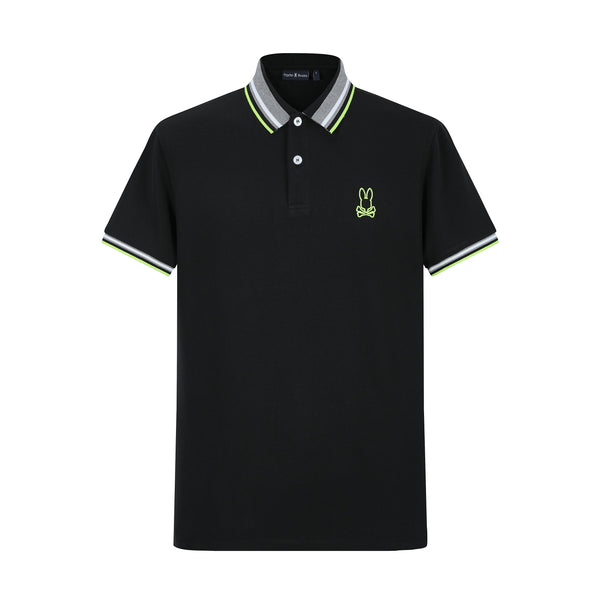 Camiseta 22365# Tipo Polo Negra Para Hombre