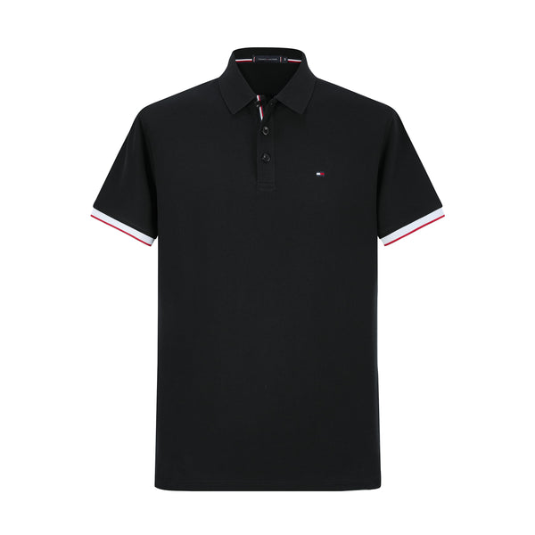 Camiseta 22342# Tipo Polo Negra Para Hombre