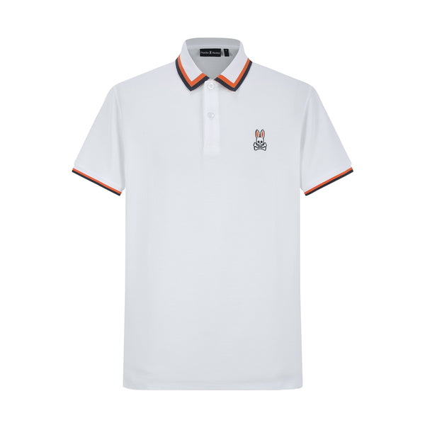 Camiseta 34591# Tipo Polo Blanca Para Hombre