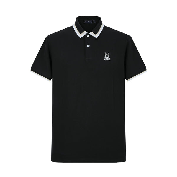 Camiseta 34591# Tipo Polo Negra Para Hombre