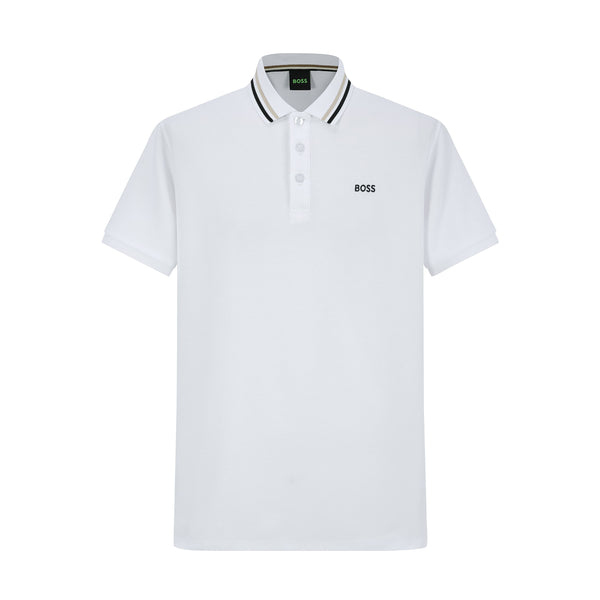 Camiseta 22346# Tipo Polo Blanca Para Hombre