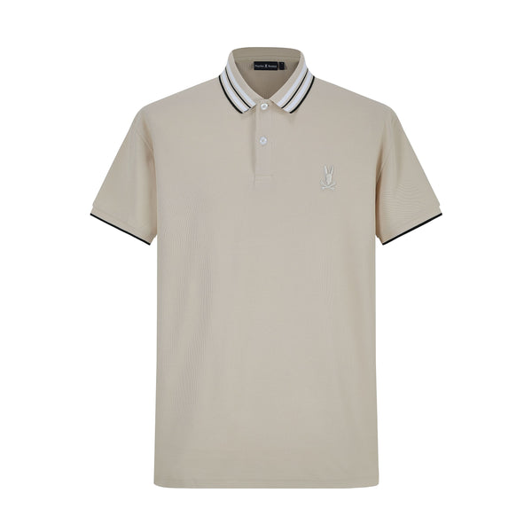Camiseta 22471# Tipo Polo Khaki Para Hombre