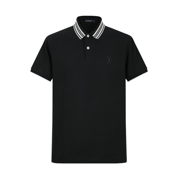 Camiseta 22471# Tipo Polo Negra Para Hombre