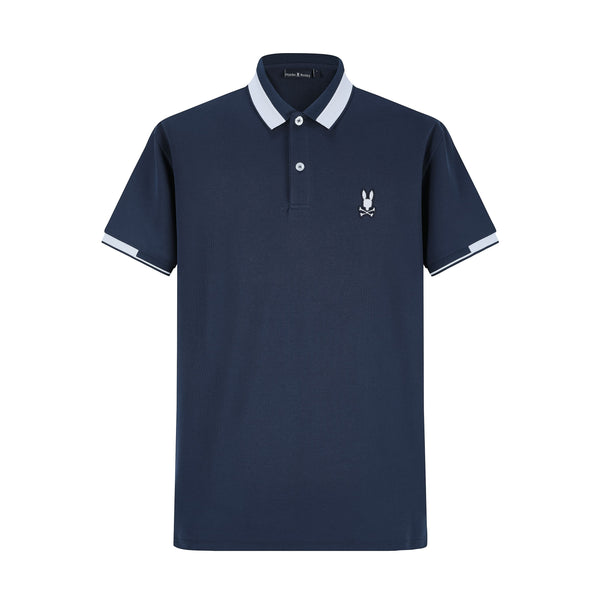 Camiseta 22372# Tipo Polo Azul Oscuro Para Hombre