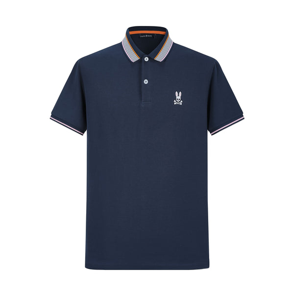 Camiseta 22476# Tipo Polo Azul Oscuro Para Hombre